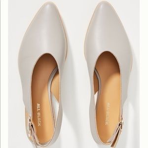 All Black Slingback city flats